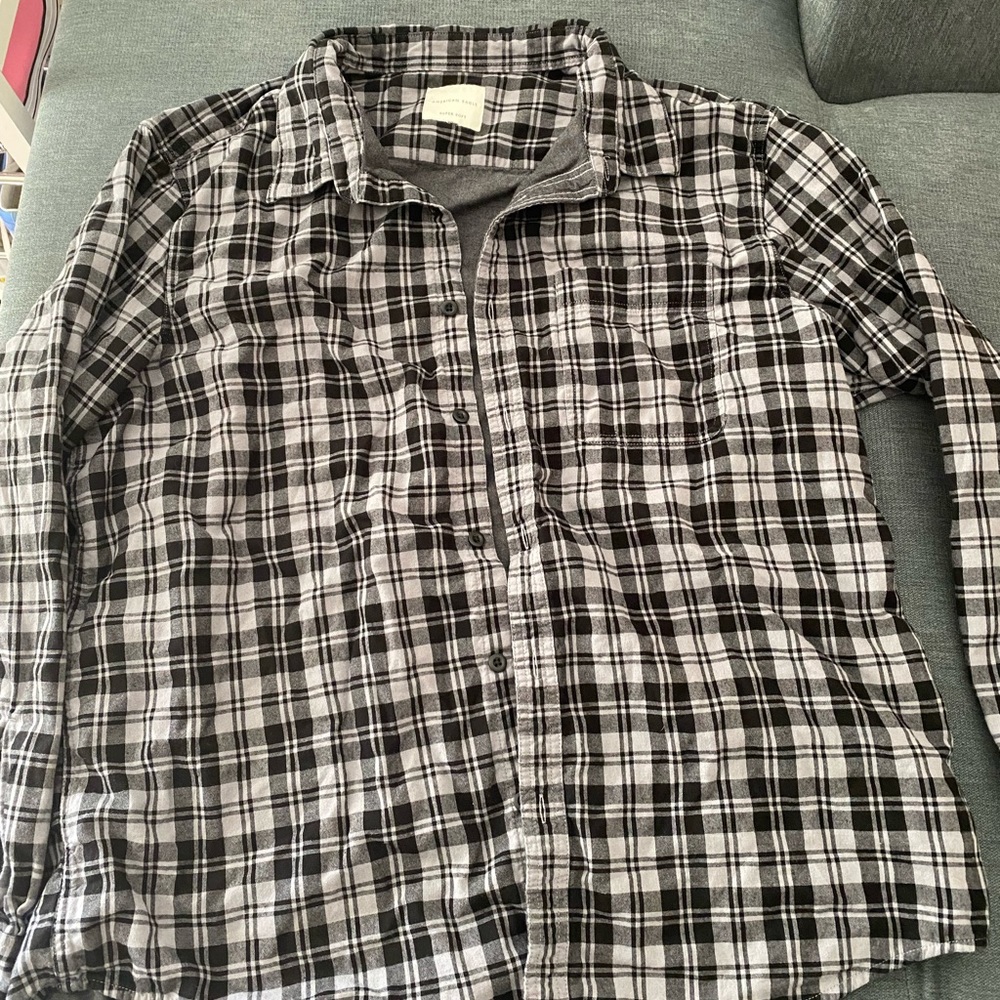 Black and grey flannel